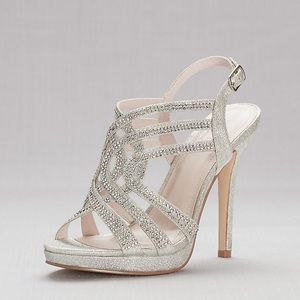 Strappy Crystal Platform Sandals